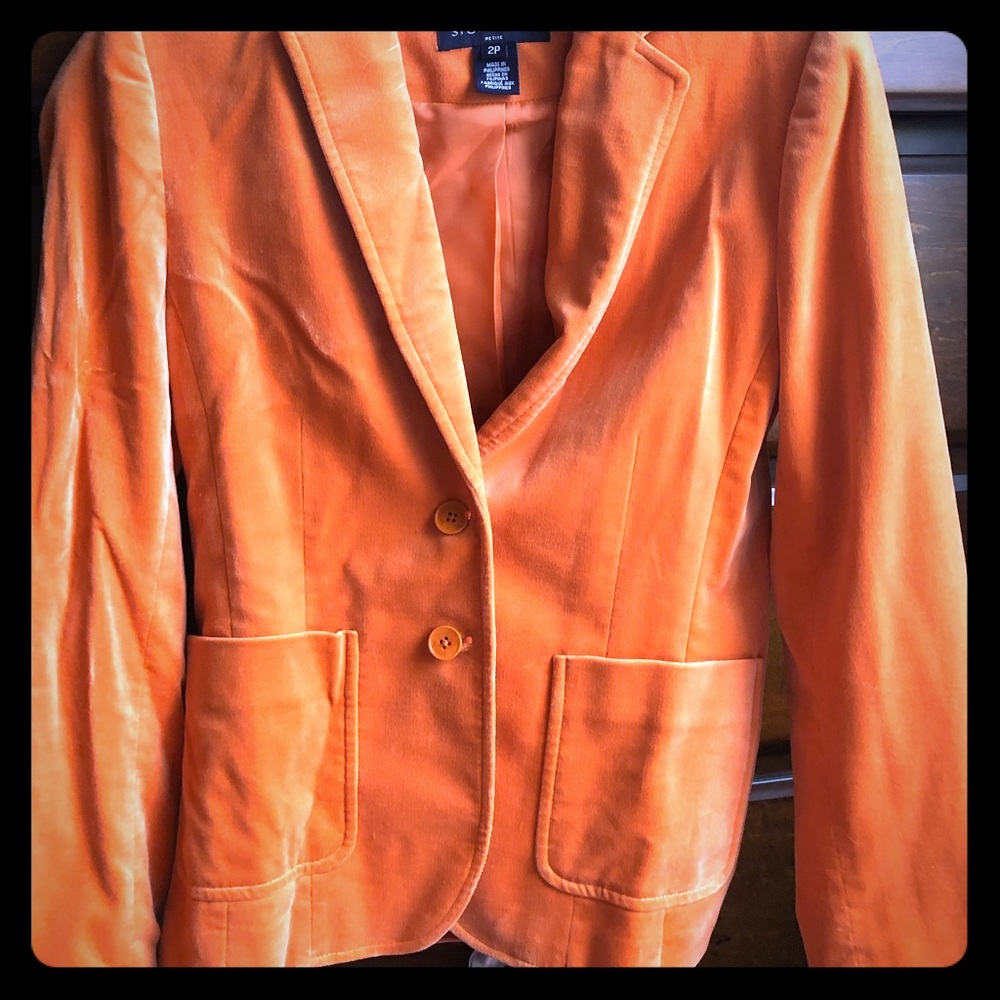 Orange Velour blazer